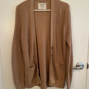 Abercrombie and Fitch tan cardigan